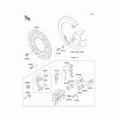 Схема вузла: Front caliper для Kawasaki KL650 KL650 Tengal