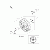 Схема узла: Ступица переднего колеса для Kawasaki ZR1200 ZRX1200 DAEG