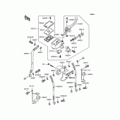 Схема вузла: Передній гальмівний циліндр (ZR750-H3/H4) для Kawasaki ZR750 ZR-7S