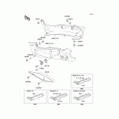 Схема вузла: Side covers/chain cover(1/2) для Kawasaki ZX600 Ninja ZX-6