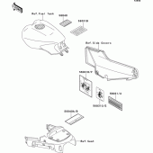Схема вузла: Інформаційні наклейки для Kawasaki ZG1000 1000GTR