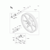 Схема вузла: Front wheel для Kawasaki EN500 Vulcan 500