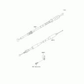 Схема вузла: Троси для Kawasaki KX100