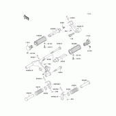 Схема вузла: Підніжки для Kawasaki EN500 Vulcan 500 LTD