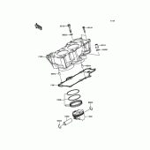 Схема вузла: Циліндр/поршень для Kawasaki EX400 Ninja 400R