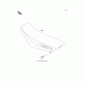 Схема узла: Сиденье для Kawasaki KX100