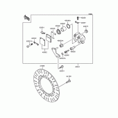 Схема вузла: Переднє гальмо для Kawasaki BN125 Eliminator