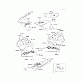 Схема вузла: Decals(silver/black) для Kawasaki ZX636 Ninja ZX-6R