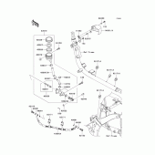 Схема вузла: Задній гальмівний циліндр для Kawasaki VN900 VN900 Classic