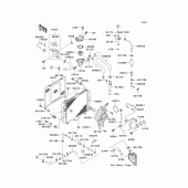 Схема узла: Радиатор (1/2) для Kawasaki KLE500