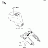 Схема вузла: Інформаційні наклейки (rdf) для Kawasaki ZX600 Ninja ZX-6R