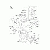 Схема вузла: Cylinder head/cylinder для Kawasaki KX85 KX85