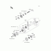 Схема узла: Коленчатый вал для Kawasaki KX450 KX450F
