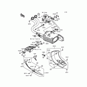 Схема вузла: Вихлопна система для Kawasaki KLE650 Versys 650 ABS