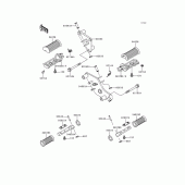 Схема вузла: Підніжки для Kawasaki VN800 Vulcan 800