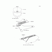 Схема вузла: Наклейки (Жовтий V8F) для Kawasaki KLX250 D-Tracker X