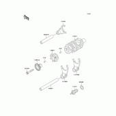 Схема узла: Переключение/вилка переключения для Kawasaki KL250 KL250 Super Sherpa