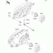 Схема узла: Headlight(s) для Kawasaki ZX400 ZXR400