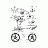 Схема вузла: Decals(Green) для Kawasaki EX300 Ninja 300