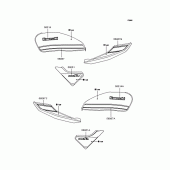 Схема вузла: Наклейки (Синій G6F) для Kawasaki ZR400 Zephyr X