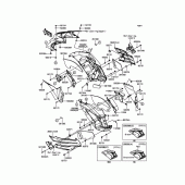 Схема вузла: Cowling(Center) для Kawasaki ZX1400 Ninja ZX-14R ABS 30TH