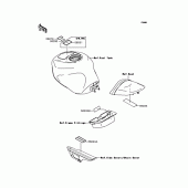 Схема вузла: Інформаційні наклейки для Kawasaki ZX636 Ninja ZX-6R