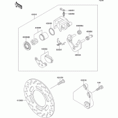 Схема вузла: Заднє гальмо для Kawasaki EX500 EX500