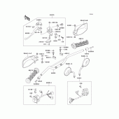 Схема вузла: Кермо (1/2) для Kawasaki KLE500
