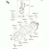 Схема вузла: Колінчастий вал для Kawasaki ZR1000 Z1000