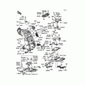 Схема вузла: Кріплення двигуна для Kawasaki ZG1400 1400GTR ABS