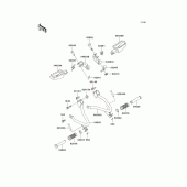 Схема узла: Подножки для Kawasaki KL250 KLR250