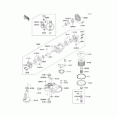 Схема узла: Масляный насос & Масляный фильтр (1/2) для Kawasaki ZX1100 Ninja ZX-11