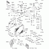 Схема вузла: Радіатор (1/2) для Kawasaki EX500