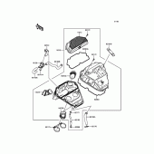 Схема узла: Воздушный фильтр для Kawasaki ER650 ER-6N ABS