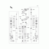 Схема вузла: Вилка передньої осі для Kawasaki KLE650 Versys 650 ABS