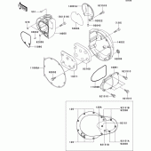 Схема вузла: Right engine cover(s) для Kawasaki EJ650 W650
