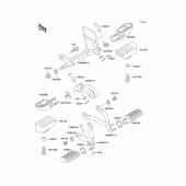 Схема узла: Подножки для Kawasaki KLX650 KLX650 Motard