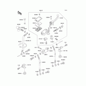 Схема узла: Передний тормозной цилиндр для Kawasaki ZG1000 1000GTR