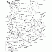 Схема узла: Нижний обтекатель для Kawasaki ZX1200 Ninja ZX-12R