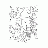 Схема вузла: Кришка двигуна для Kawasaki ZR400 ZRX-II