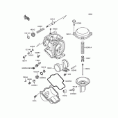 Схема узла: Комплектующие карбюратора для Kawasaki ZX400 ZZR400