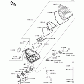 Схема узла: Воздушный фильтр для Kawasaki ZR1000 Z1000