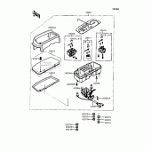 Схема узла: Панель приборов для Kawasaki EX400 GPZ400S