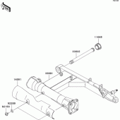 Схема вузла: Задній важіль (Маятник) для Kawasaki VN1600 VN1600 Mean Streak