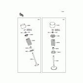 Схема вузла: Клапани для Kawasaki KX250/ KX252 KX250F