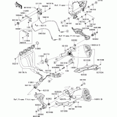 Схема узла: Выхлопная система (1/2) для Kawasaki ZR1000 Z1000 ABS