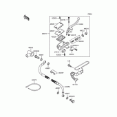 Схема вузла: Передній гальмівний циліндр (KLE400-A2/A3/A4/A6) для Kawasaki KLE400