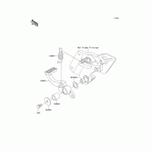 Схема вузла: Brake pedal/torque link для Kawasaki ZX1200 ZZR1200