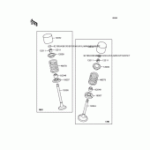 Схема вузла: Рокер & Клапан для Kawasaki KL250 KL250 Super Sherpa