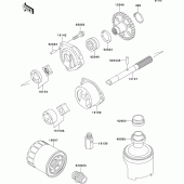 Схема узла: Масляный насос для Kawasaki ZX750 ZXR750R